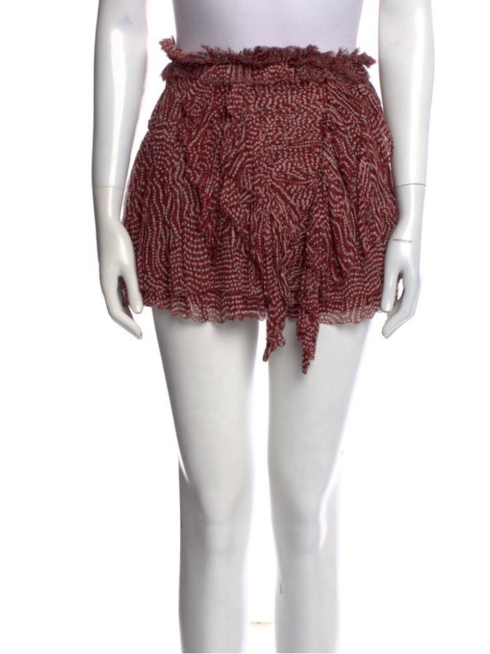 Isabel Marant Red Patterned mini skirt